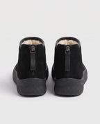 Bottines de neige plates à zip dos Clarine — Noir, packshot vue complémentaire