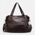 Grand sac à main bandoulière de cours imitation croco Manon