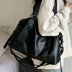 Grand sac à main bandoulière rétro de cours souple Louna - image 11