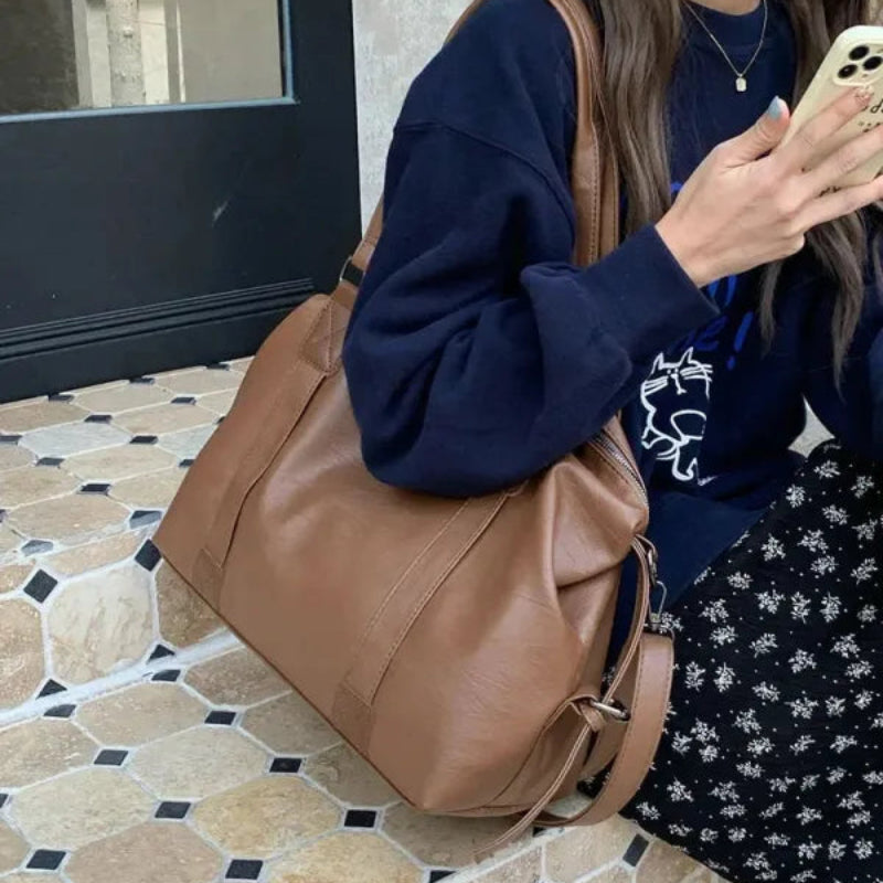 Grand sac à main bandoulière rétro de cours souple Louna - image 16