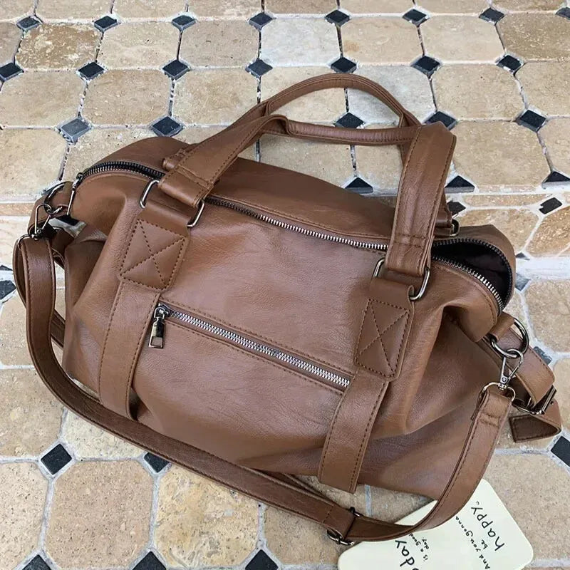 Grand sac à main bandoulière rétro de cours souple Louna - image 19