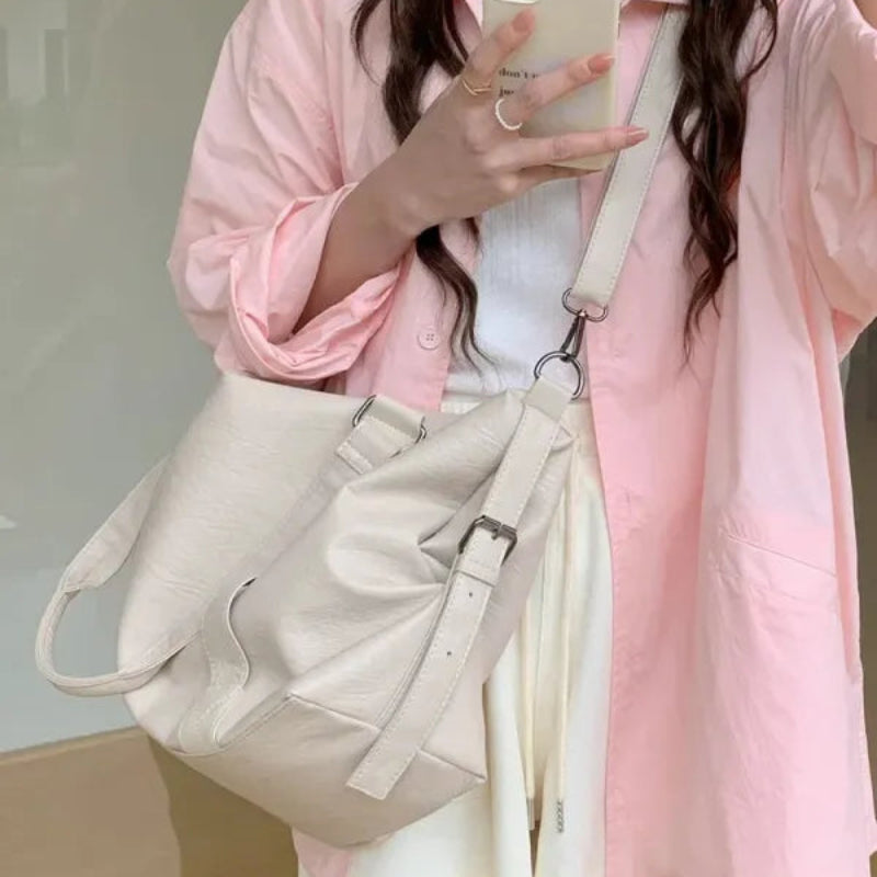 Grand sac à main bandoulière rétro de cours souple Louna - image 27