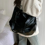 Grand sac à main bandoulière rétro de cours souple Louna - image 8