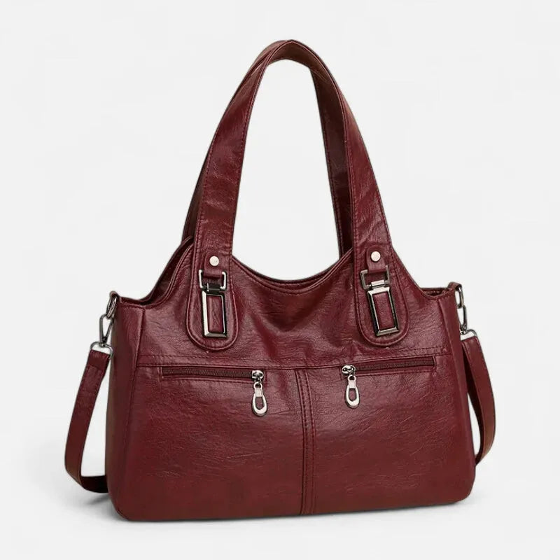 Grand sac à main bandoulière rétro multipoches Agnès - image 22