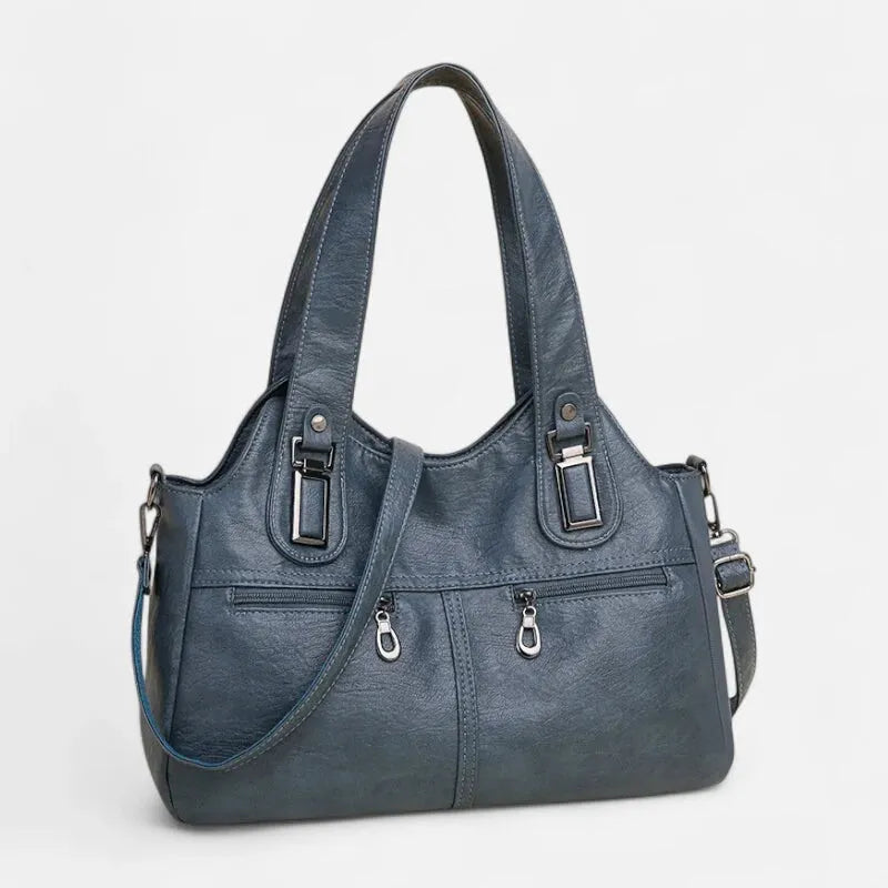 Grand sac à main bandoulière rétro multipoches Agnès - image 30
