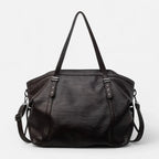 Grand sac à main cabas de cours souple avec bandoulière Alyssa - Café - image 19