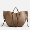 Grand sac à main cabas double porté Élodie - Marron clair - image 17