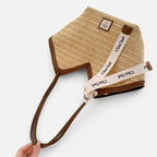 Grand sac à main cabas en paille avec ruban Mila - image 10