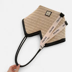 Grand sac à main cabas en paille avec ruban Mila - image 18