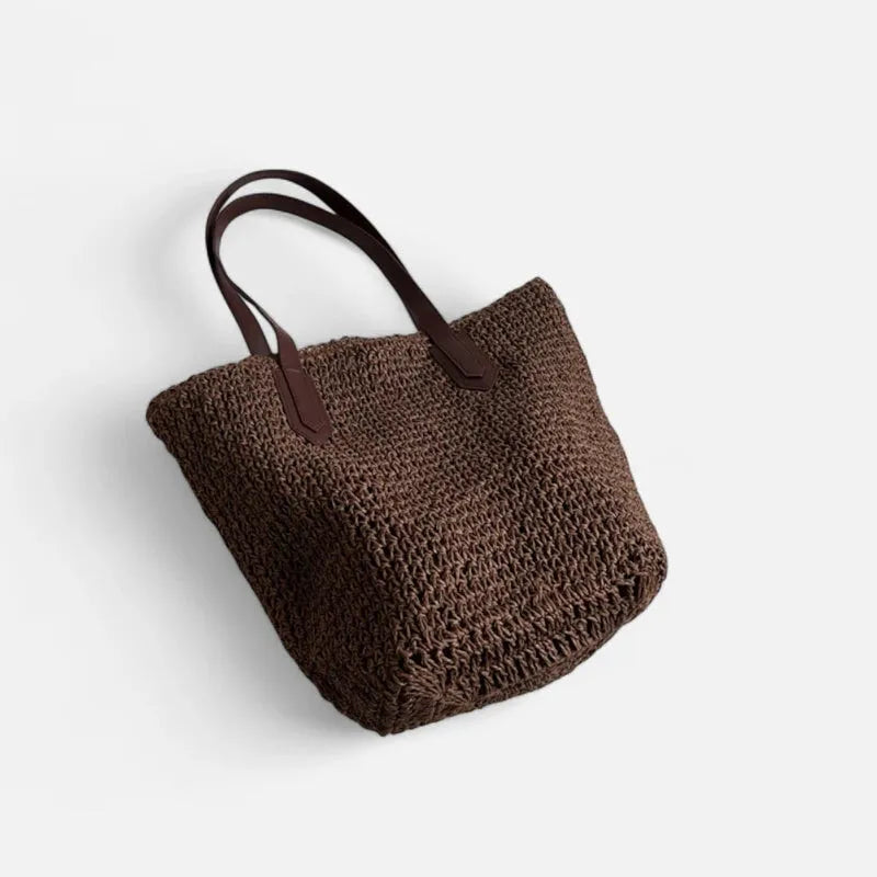 Grand sac à main cabas en paille Lina - image 13