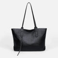 Grand sac à main cabas grainé Clara - Noir - image 1