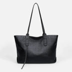Grand sac à main cabas grainé Clara - Noir - image 1