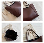 Grand sac à main cabas souple avec pochette assortie Amandine - image 13