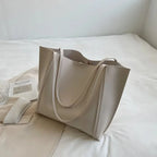 Grand sac à main cabas souple avec pochette assortie Amandine - image 26