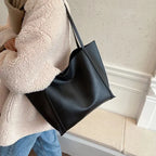 Grand sac à main cabas souple avec pochette assortie Amandine - image 3
