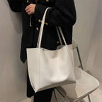 Grand sac à main cabas souple avec pochette assortie Amandine - image 30