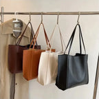 Grand sac à main cabas souple avec pochette assortie Amandine - image 32