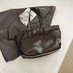Grand sac à main cabas vintage de cours souple Solène - image 18