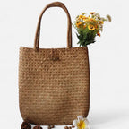 Grand sac à main en paille tressée Amira - image 7