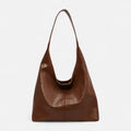 Grand sac à main hobo de cours avec sa pochette assortie Élodie - Marron - image 7