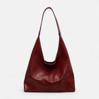 Grand sac à main hobo de cours avec sa pochette assortie Élodie - Rouge - image 4