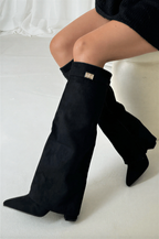 Bottes Hautes Zénaïde à Revers Bijou