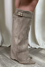 Bottes Hautes Zénaïde à Revers Bijou