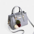 Petit sac à main bandoulière avec son charms pompon Louna - Gris clair - image 23