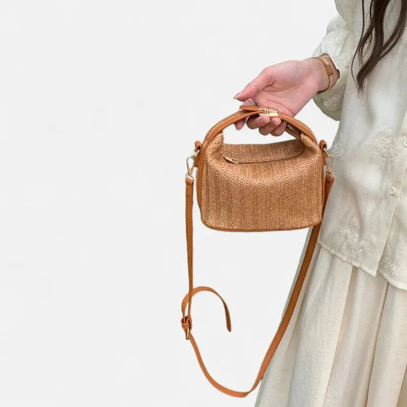 Petit sac à main bandoulière en paille Éléa - image 11