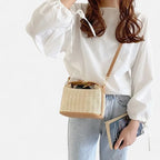 Petit sac à main bandoulière en paille Éléa - image 8