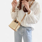 Petit sac à main bandoulière en paille Éléa - image 9