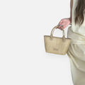Petit sac à main bandoulière en paille Sienna - Beige - image 17