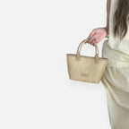 Petit sac à main bandoulière en paille Sienna - Beige - image 17