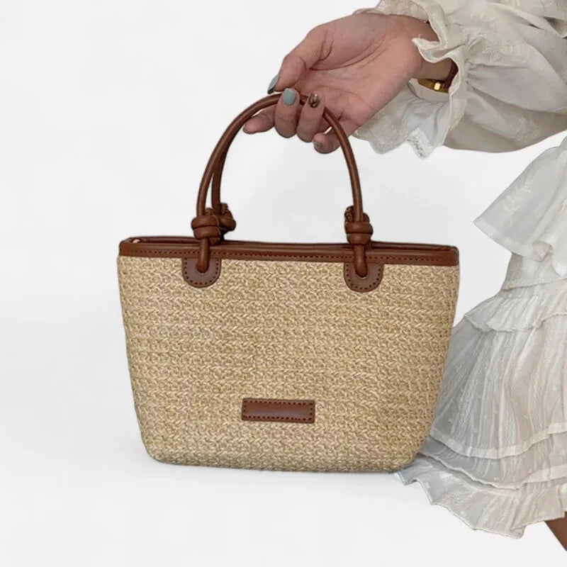 Petit sac à main bandoulière en paille Sienna - image 16