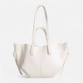 Petit sac à main cabas structuré double porté Élise - Blanc - image 9