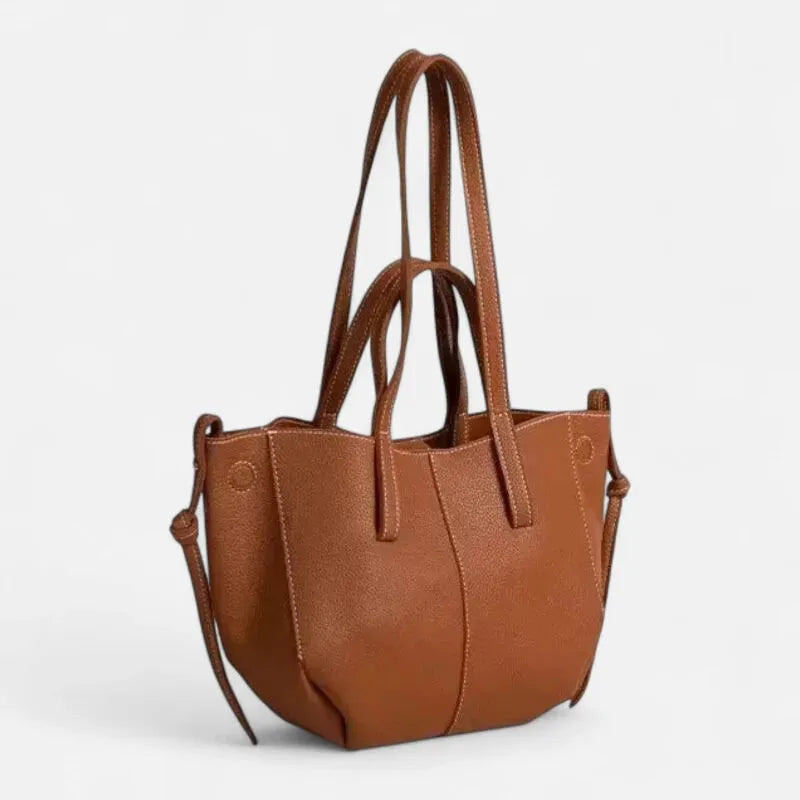 Petit sac à main cabas structuré double porté Élise - image 6