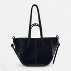 Petit sac à main cabas structuré double porté Élise - Noir - image 7