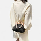 Petit sac à main en paille avec bandoulière et anses en perle Maïa - image 19