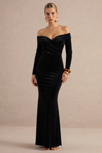 Robe Céleste en velours noir, vue principale