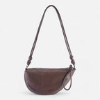 Sac à main banane demi-lune chic Claudine - Café - image 1