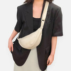 Sac à main banane demi-lune en tissu tendance Émilienne - image 5