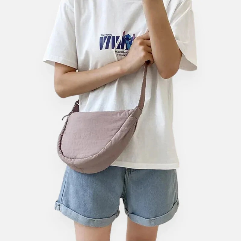 Sac à main banane demi-lune en tissu tendance Monique - image 13