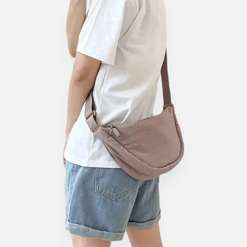 Sac à main banane demi-lune en tissu tendance Monique - image 15