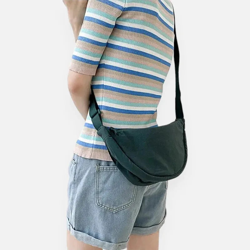 Sac à main banane demi-lune en tissu tendance Monique - image 21