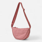 Sac à main banane demi-lune en tissu tendance Monique - Rose - image 1
