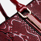 Sac à main bandoulière chic brillant et texturé Clara - image 14