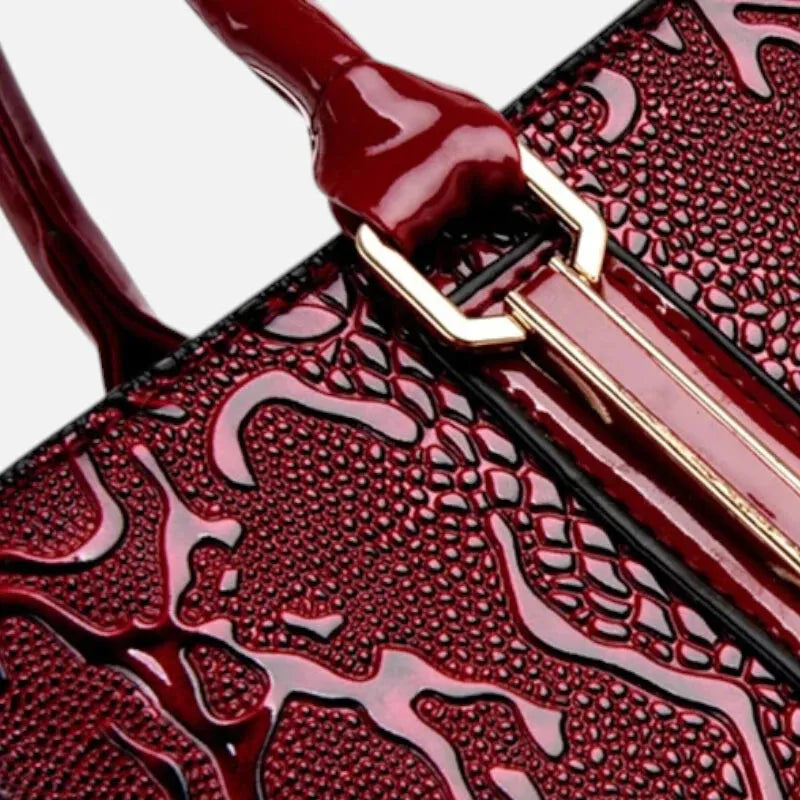 Sac à main bandoulière chic brillant et texturé Clara - image 14