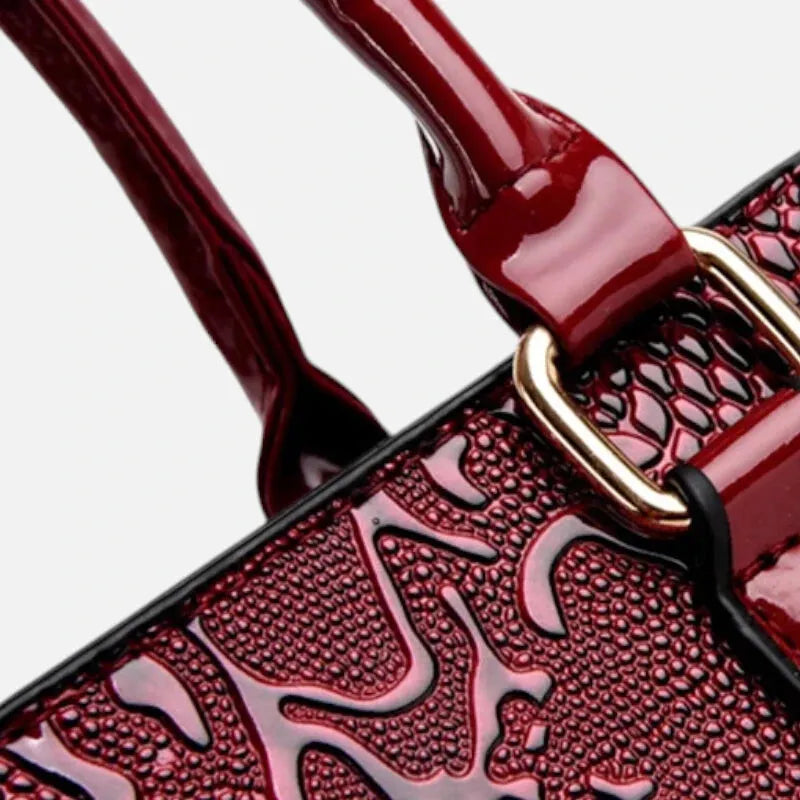 Sac à main bandoulière chic brillant et texturé Clara - image 15