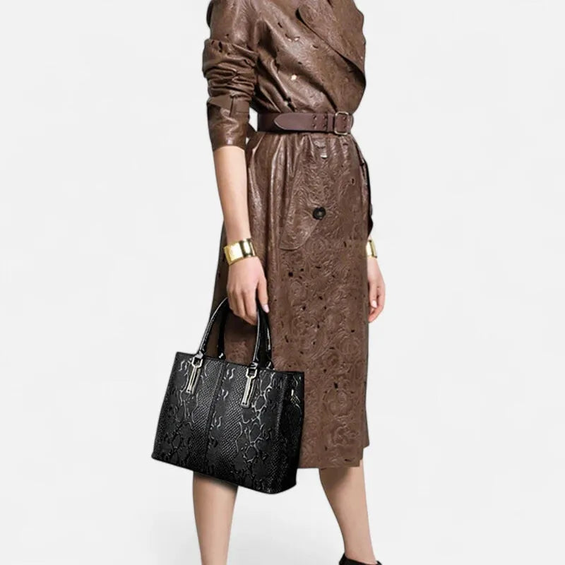 Sac à main bandoulière chic brillant et texturé Clara - image 24