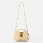 Sac à main bandoulière en paille avec fermoir doré Anaïs - image 11